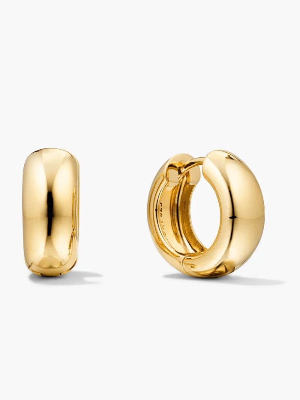 Mejuri Chunky Medium Hoops - With Original Box & Pouch